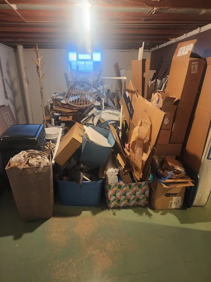 Roll-off dumpster container at job site for Roll Off Dumpster Rental in Wilton